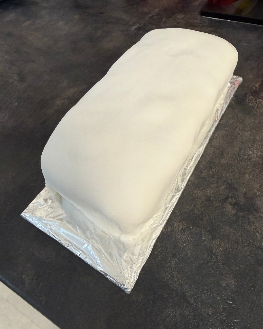 Traditional Fruit Christmas Cake Wrapped in marizipan and Icing